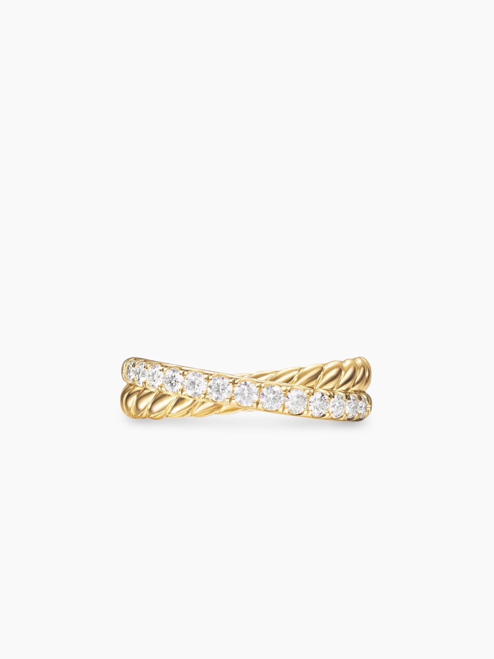 David Yurman crossover two row ring 18k gold 5mm